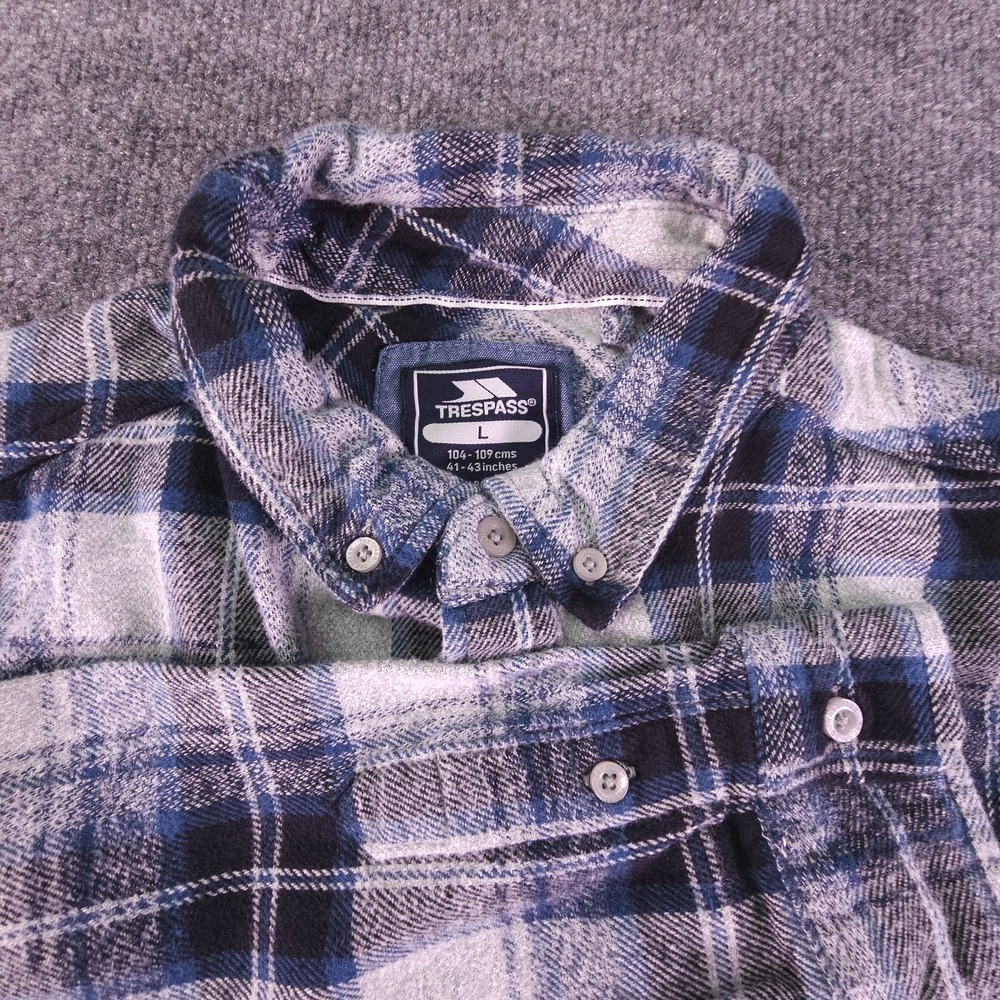 Mens Trespass Shirt Size Large Lumberjack Checked Long Sleeves Article
